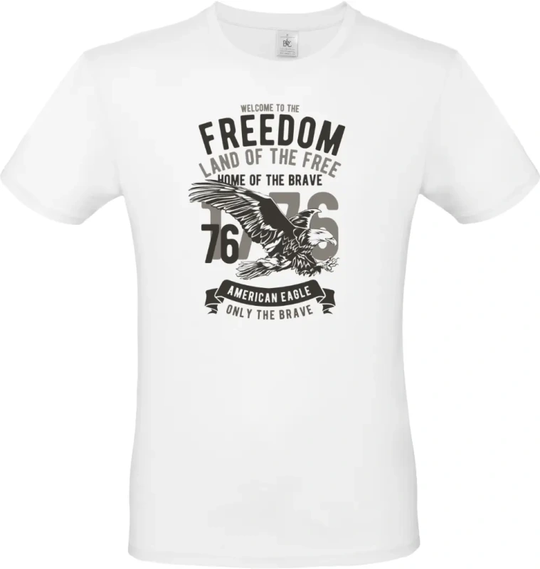 pánské bílé tričko Welcome To The Freedom