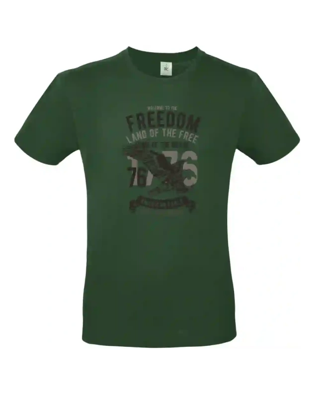 pánské láhvově zelené tričko Welcome To The Freedom