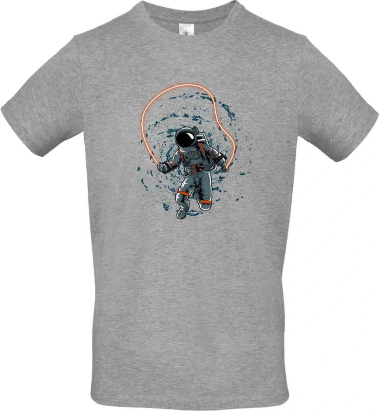 pánské světle šedá tričko Vesmírná Výzva - Astronaut na Švihadle