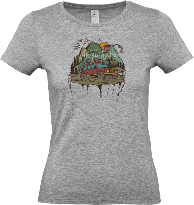 dámské sportovní šedé tričko Adventure