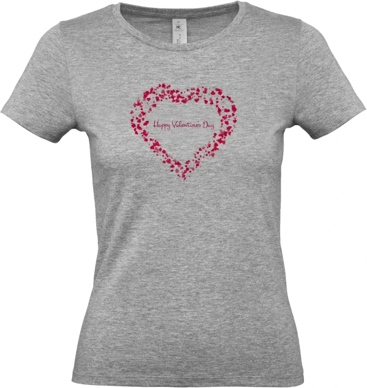 dámské sportovní šedé tričko Happy Valentine's Day