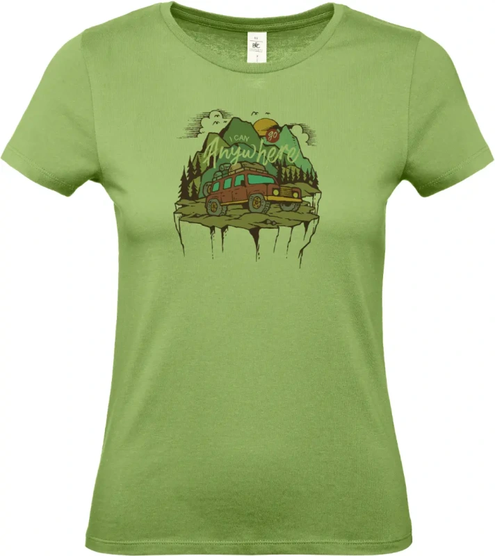 dámské pistáciové tričko Adventure