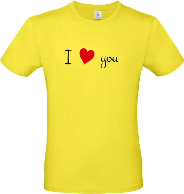 pánské citronové tričko I Love You