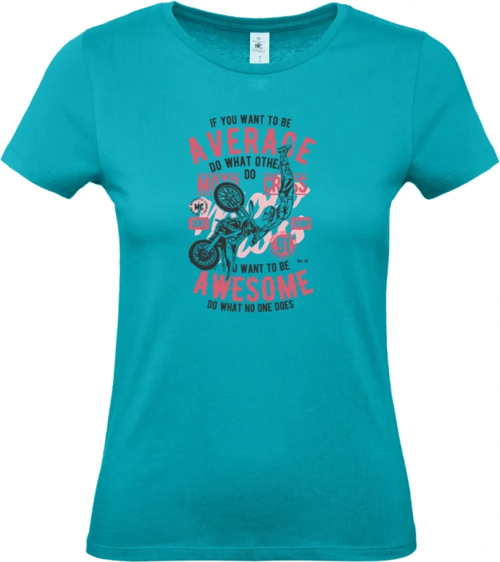 dámské tyrkysové tričko Awesome Motocross