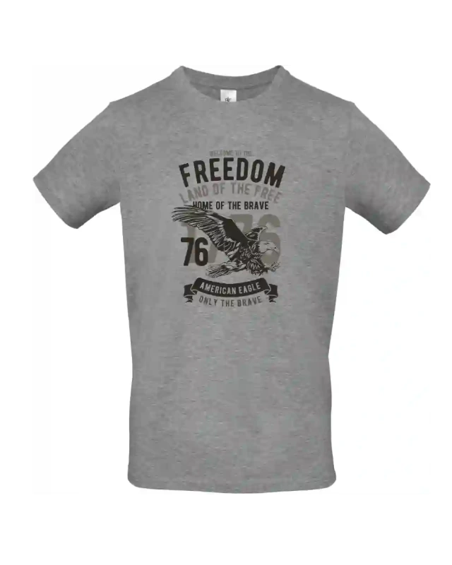 pánské sportovní šedé tričko Welcome To The Freedom