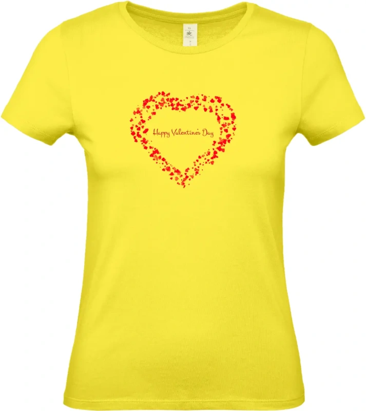 dámské citronové tričko Happy Valentine's Day