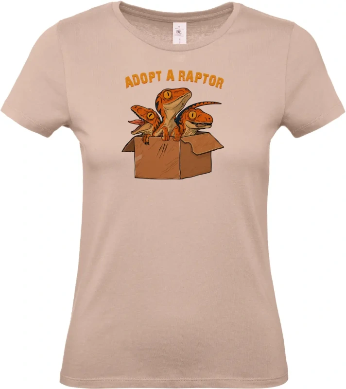 dámské světle ružové tričko AdoptRaptor