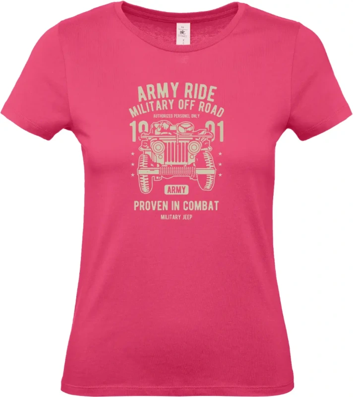 dámské ružové tričko Army Ride