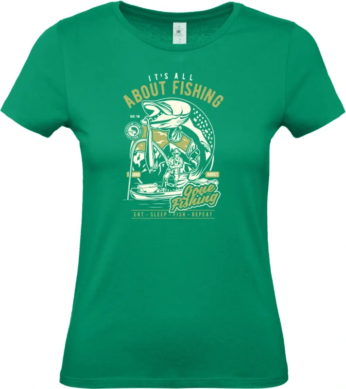 dámské kelly zelené tričko All About Fishing