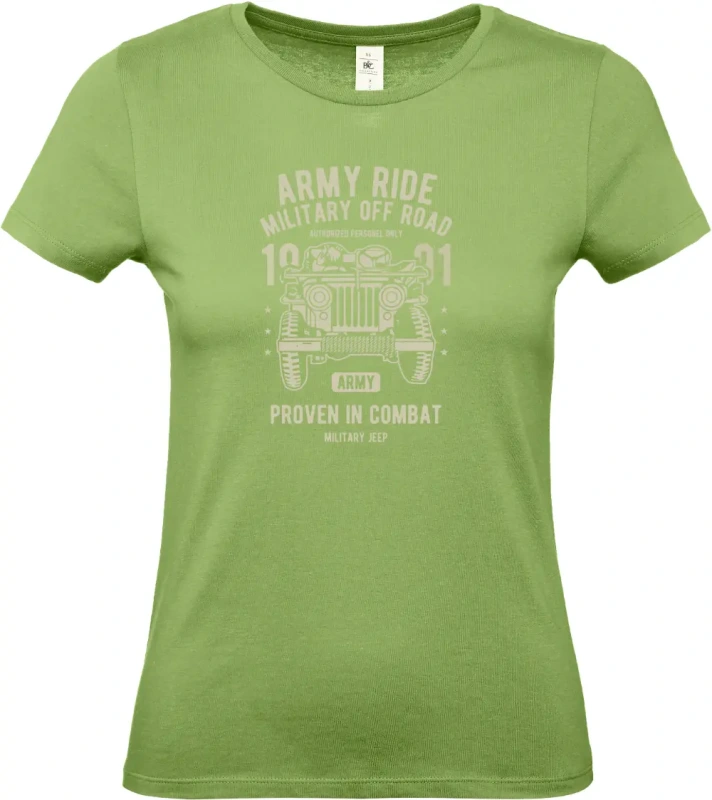 dámské pistáciové tričko Army Ride