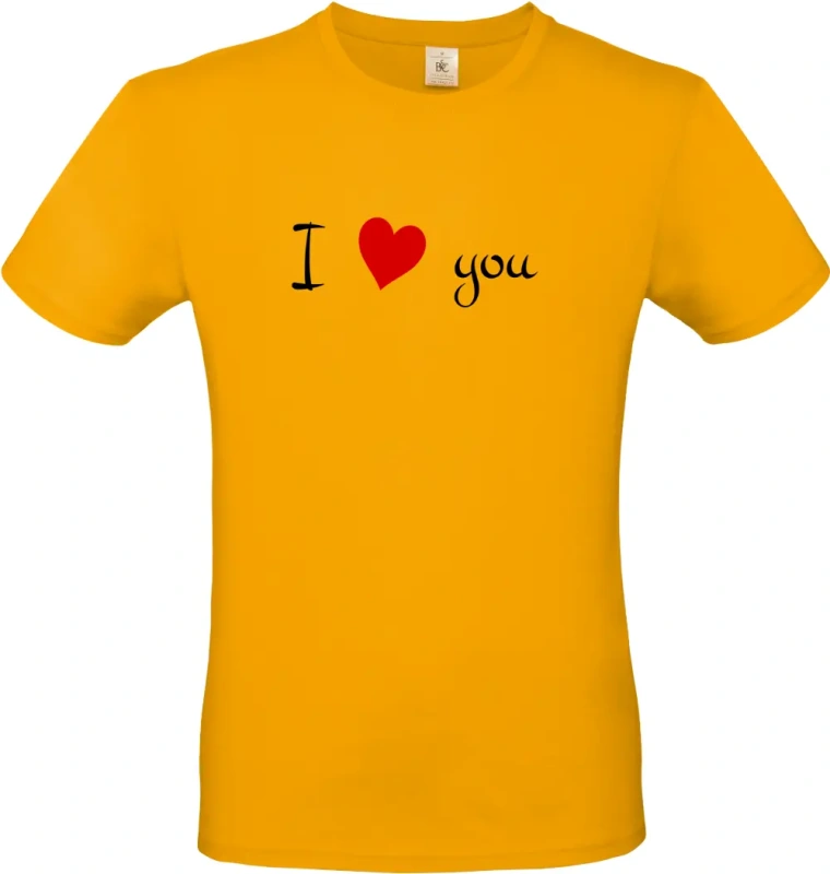 pánské meruňkové tričko I Love You