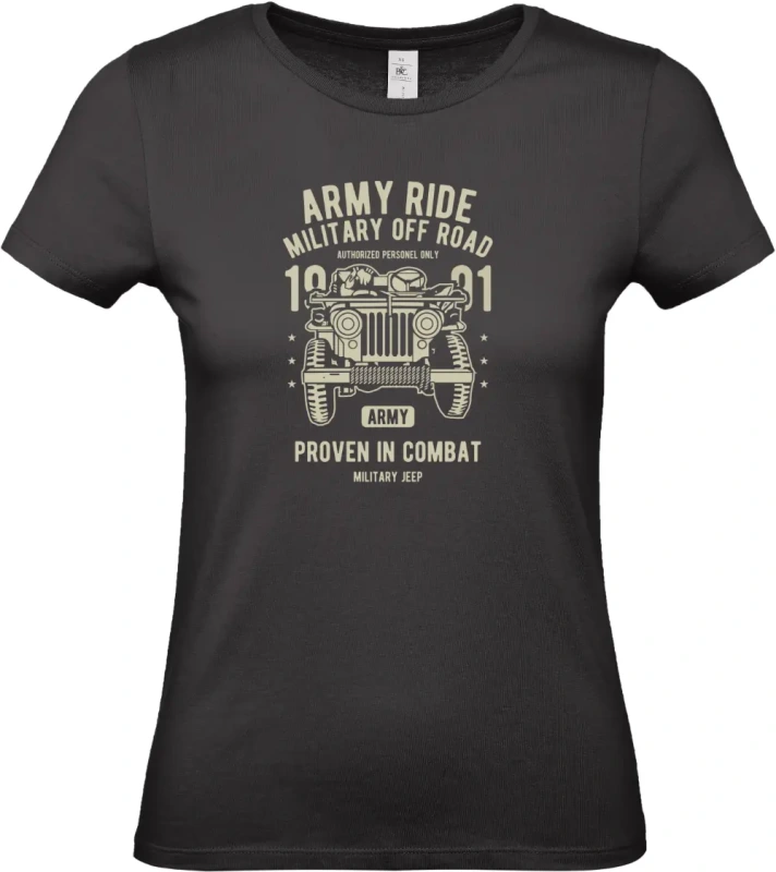 dámské černé tričko Army Ride