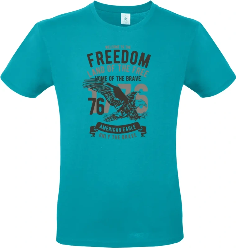 pánské tyrkysové tričko Welcome To The Freedom