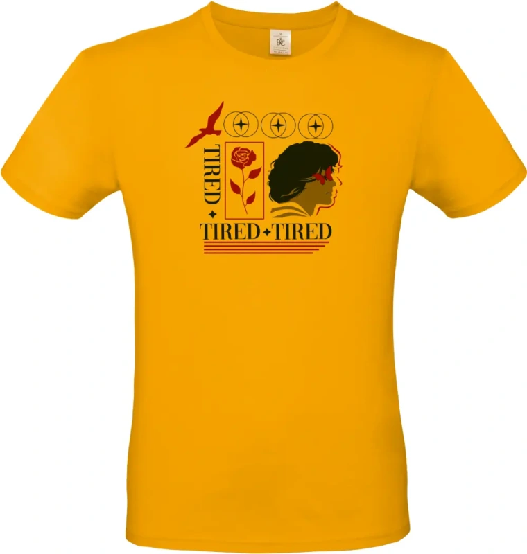 pánské meruňkové tričko Tired