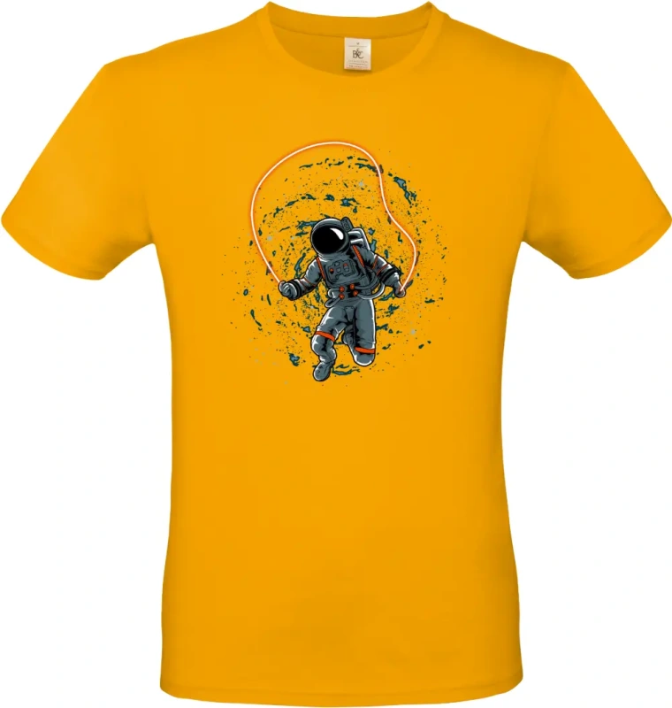 pánské meruňkové tričko Vesmírná Výzva - Astronaut na Švihadle