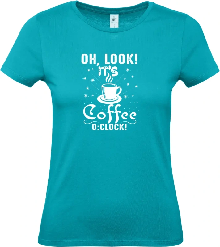 dámské tyrkysové tričko Look coffee