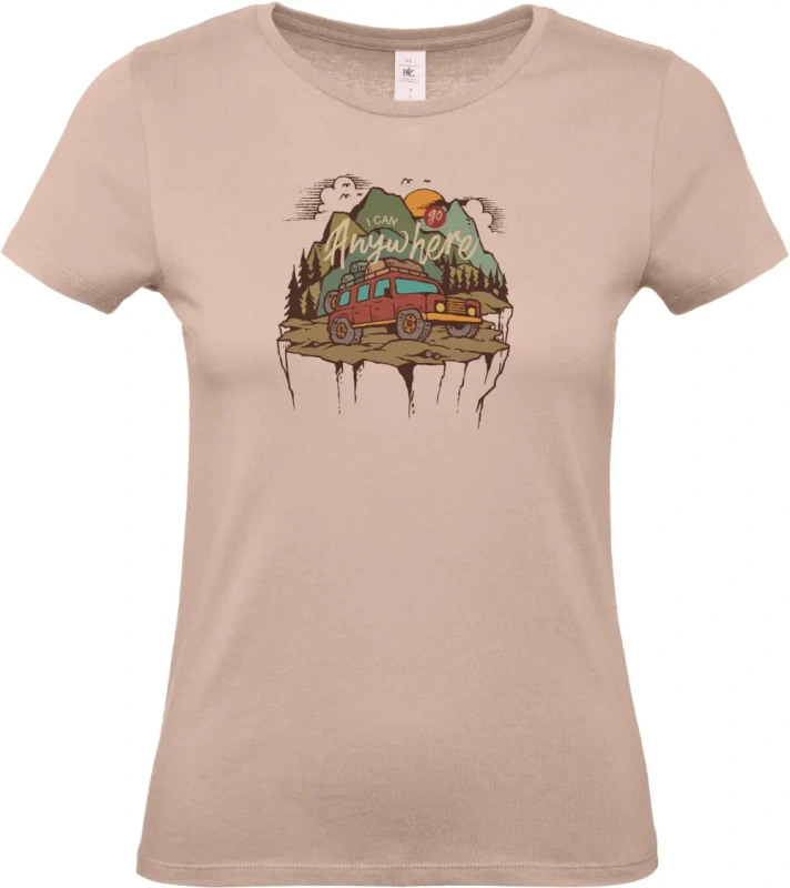 dámské světle ružové tričko Adventure