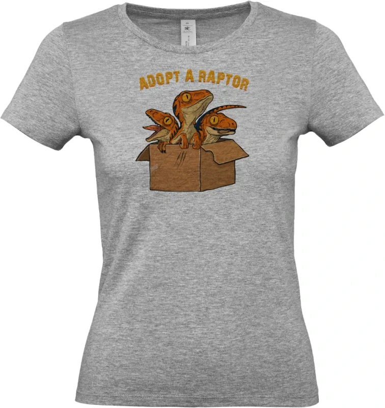 dámské sportovní šedé tričko AdoptRaptor