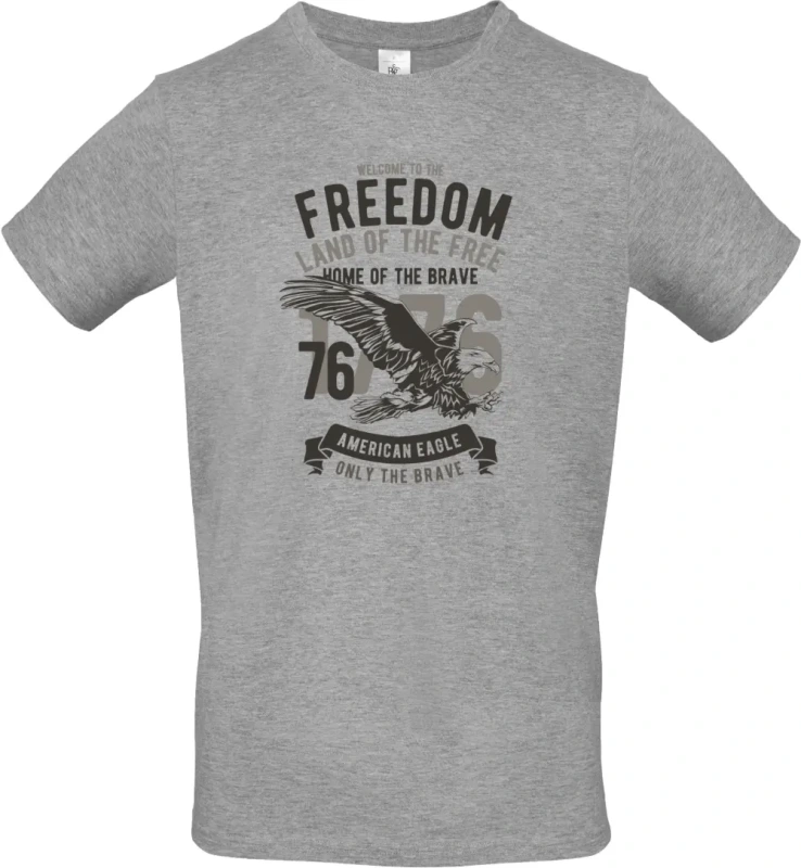 pánské světle šedé tričko Welcome To The Freedom