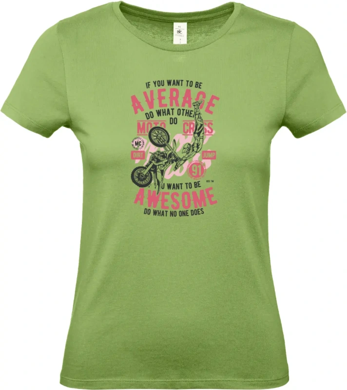 dámské pistáciové tričko Awesome Motocross