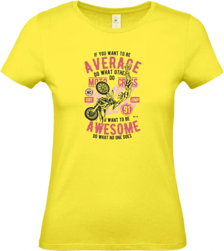 dámské královská citronové tričko Awesome Motocross