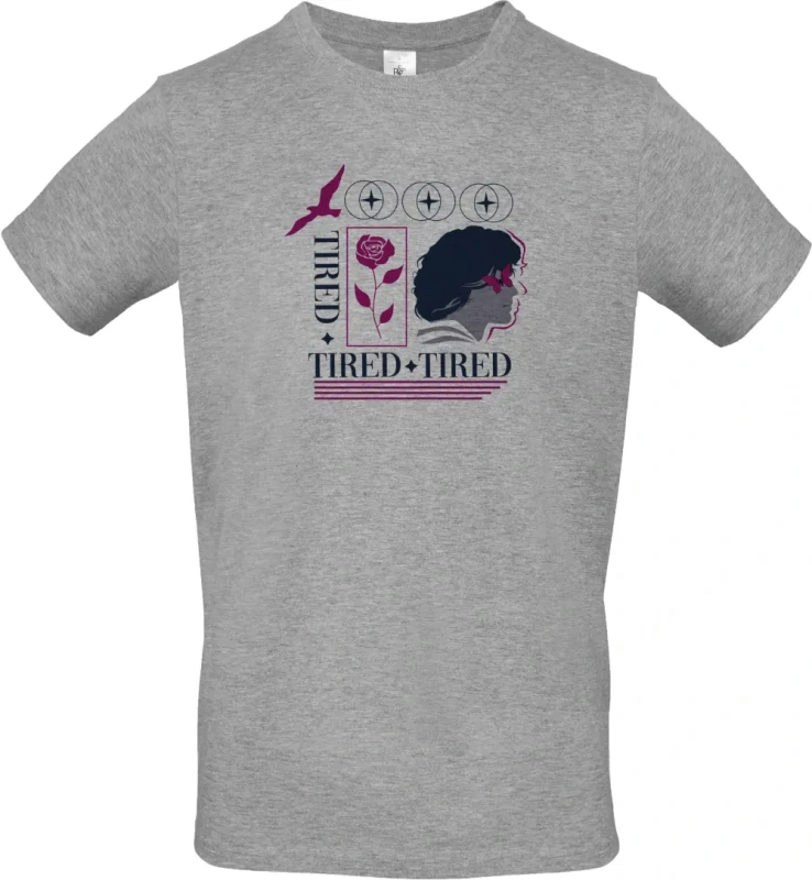 pánské sportovní šedé tričko Tired