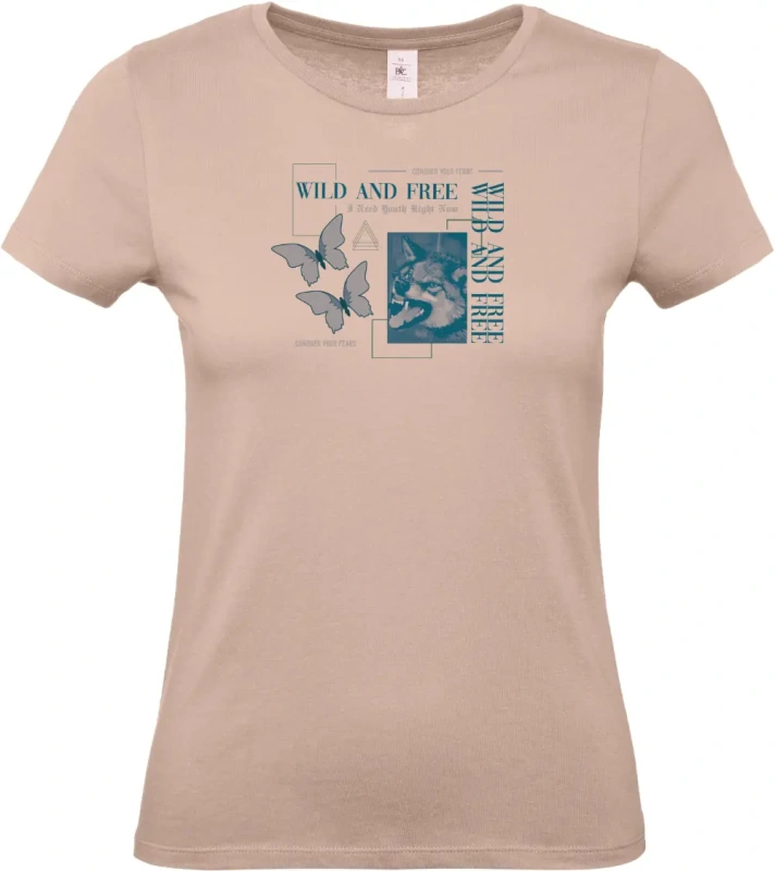 dámské světle ružové tričko Wild and Free