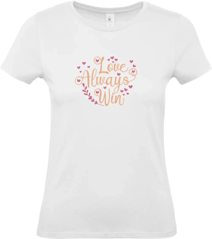 dámské bílé tričko Love Always Win