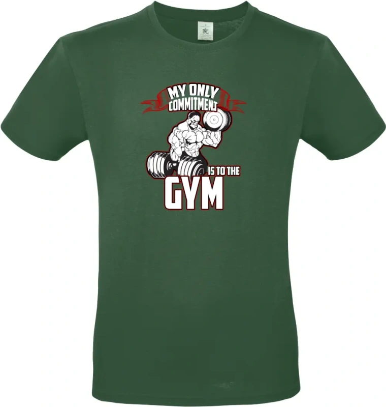 pánské lahvově zelené tričko  My only commitment
