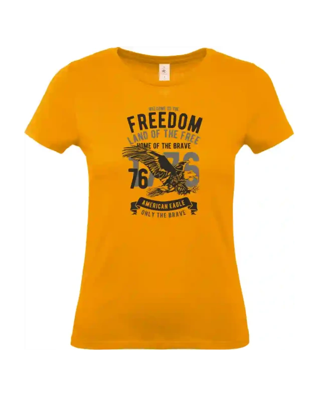 dámské meruňkové tričko Welcome To The Freedom