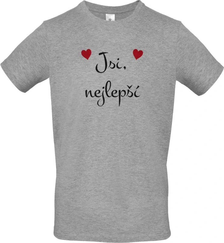 pánské sportovní šedé tričko Jsi nejlepší