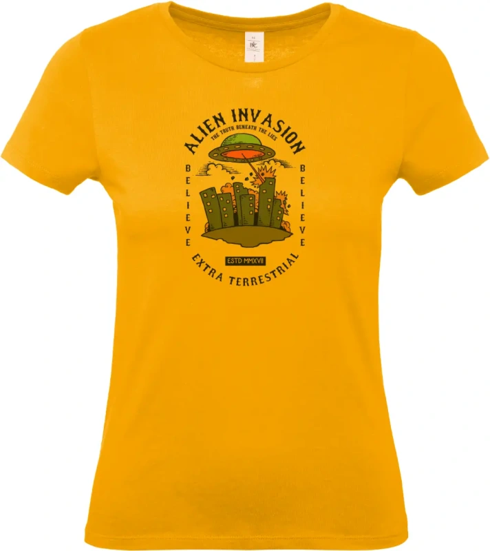 dámské meruňkové tričko Alien Attack