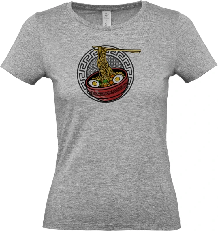 dámské sportovní šedé tričko No ramen no life