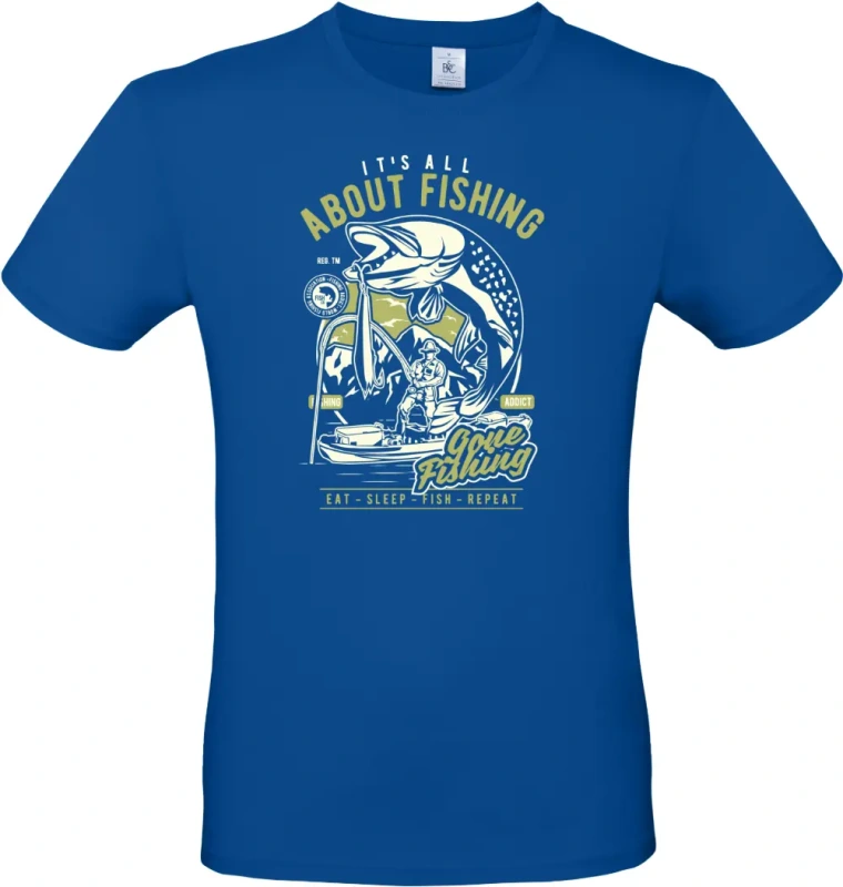 pánské královská modrá tričko All About Fishing