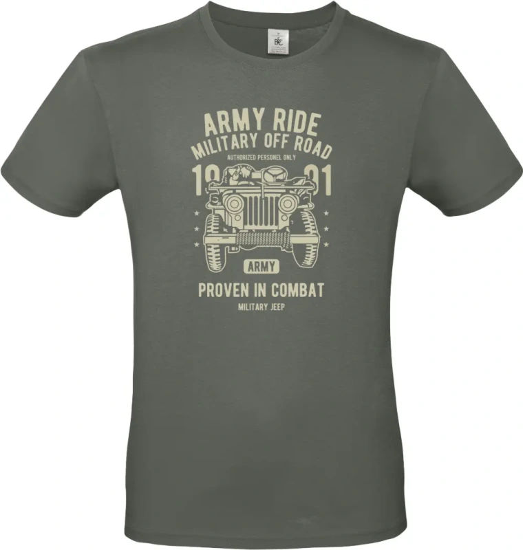 pánské khaki tričko Army Ride