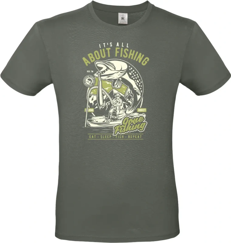 pánské khaki tričko All About Fishing