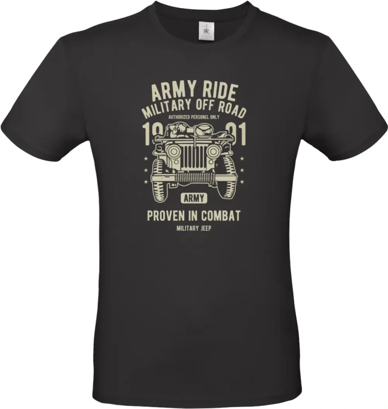 pánské černé tričko Army Ride