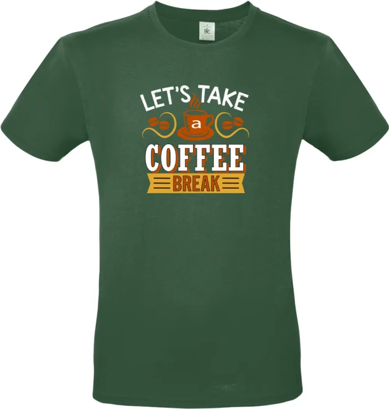 pánské lahvově zelené tričko Break coffee