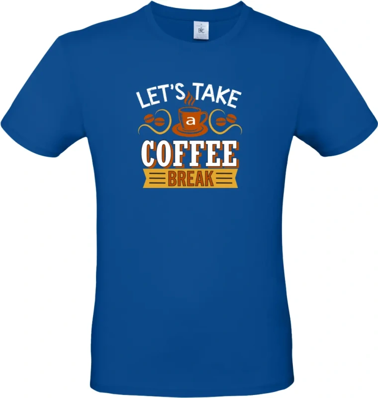pánské kralovské modré tričko Break coffee