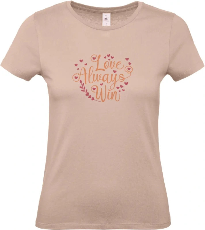 dámské světle ružové tričko Love Always Win