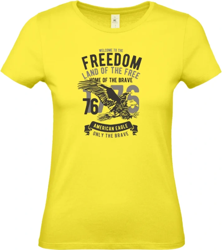 dámské citronové tričko Welcome To The Freedom