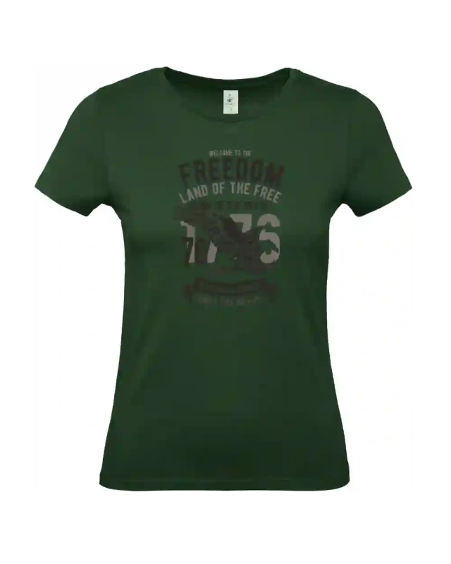 dámské láhvově zelené tričko Welcome To The Freedom