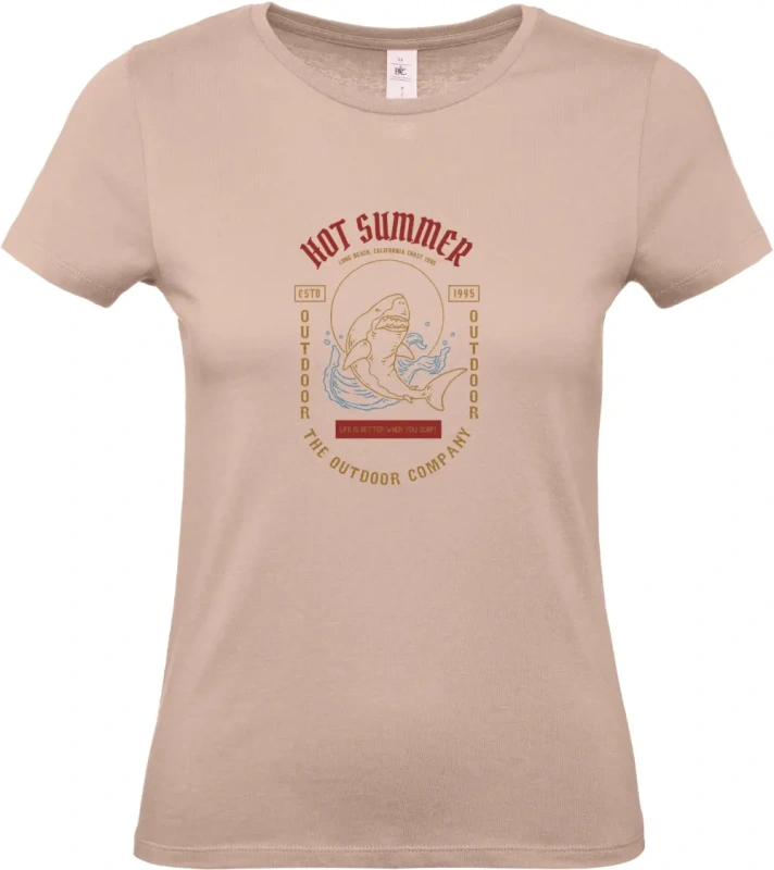 dámské světle ružové tričko Shark