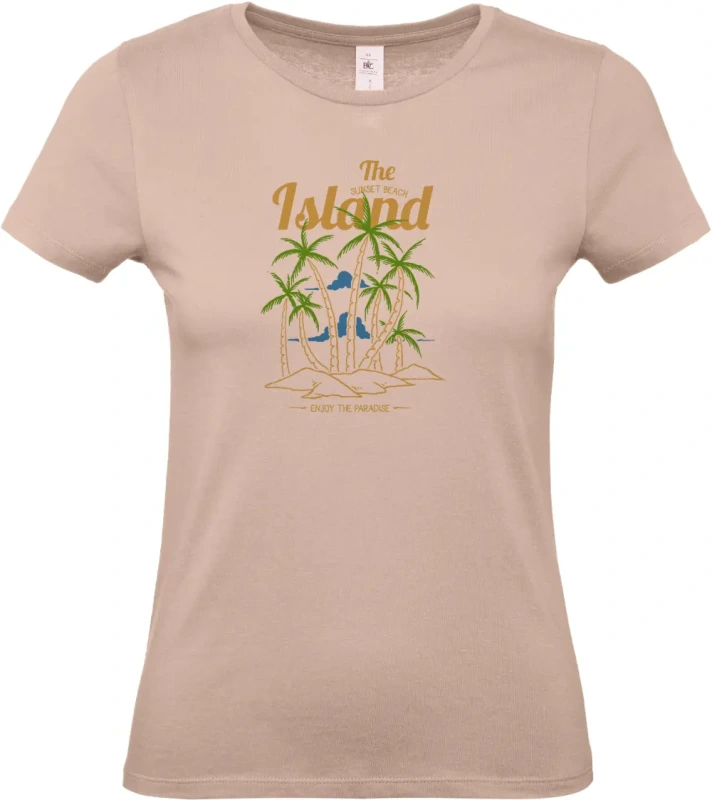 dámské světle ružové tričko Island