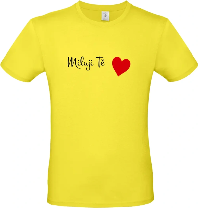 pánské citronové tričko Miluji Tě