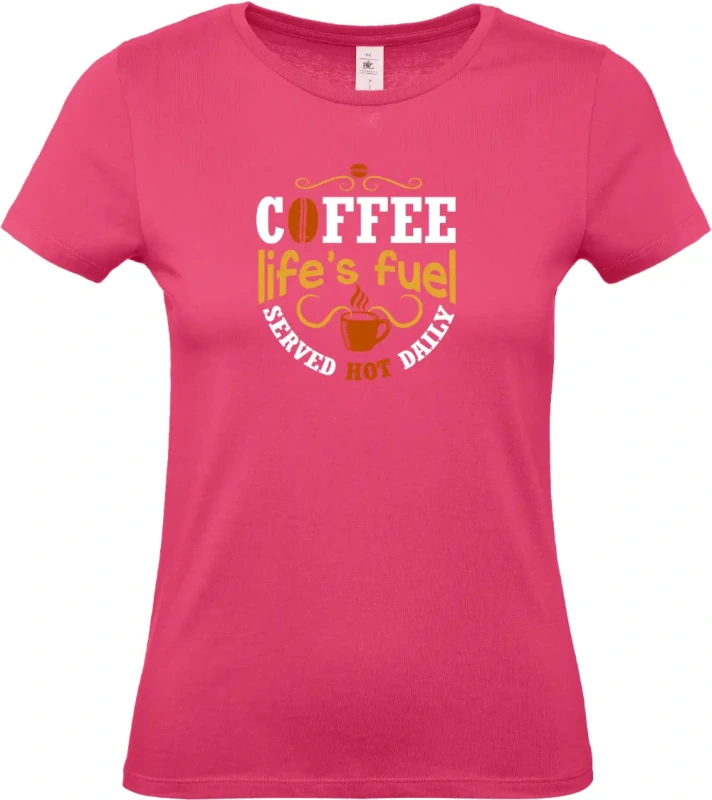 dámské ružové tričko Fuel coffee