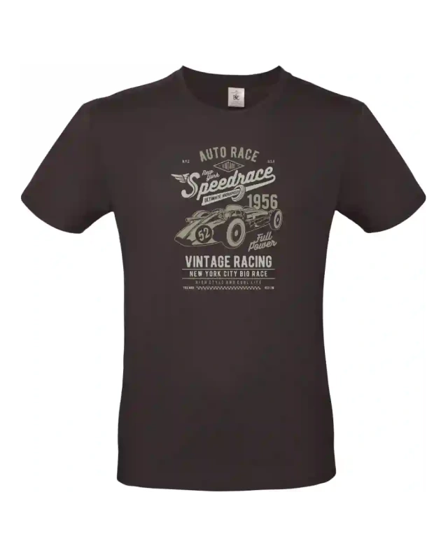 pánské hnedé tričko Vintage Speedrace