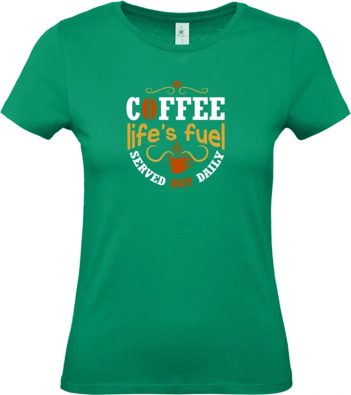 dámské kelly zelené tričko Fuel coffee