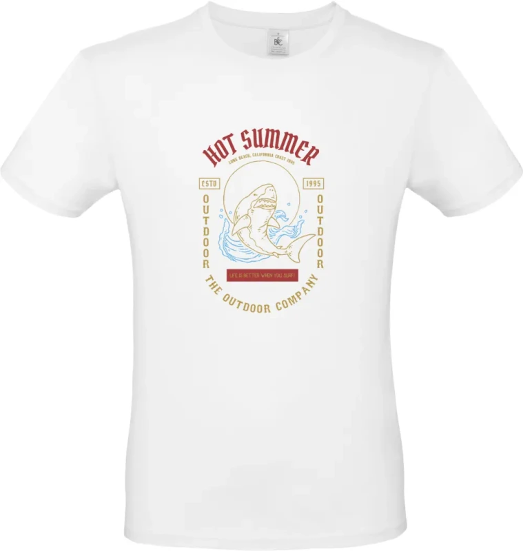 pánské bílé tričko Shark