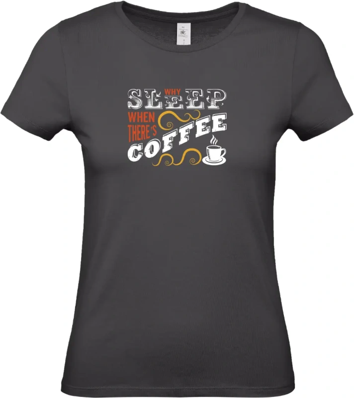 dámské černé tričko Sleep coffee